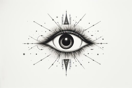 Third eye drawing sketch line.