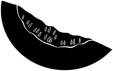 cantaloupe illustration juicy silhouette melon logo fruit icon food outline ripe green organic vegetable summer nutrition vegetarian cut tropical shape slice nature half for vector graphic background