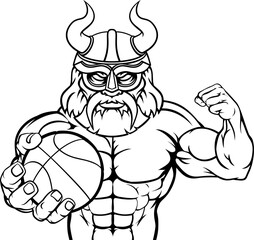 Viking Basketball Sports Mascot