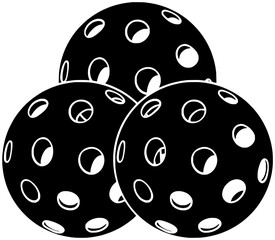 racket illustration sport silhouette equipment logo play icon pickle outline ball pickleball game exercise match competition activity tournament paddle shape hobby racquet american for vector graphic 