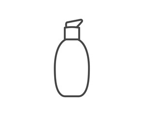 Vector icons of beauty, cosmetics and care. Bottle, jar, shower gel, face cream, body lotion, spray, ointment, paste.