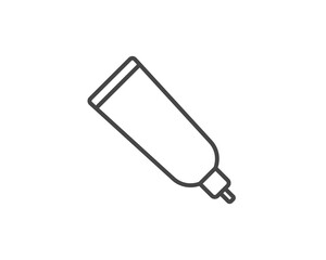 Vector icons of beauty, cosmetics and care. Bottle, jar, shower gel, face cream, body lotion, spray, ointment, paste.