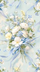 Flower bouquest wallpaper graphics painting pattern.