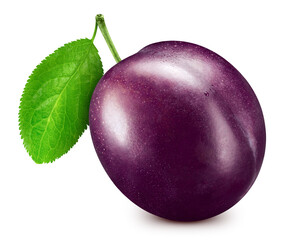 Plum isolated on white background
