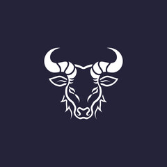 taurus head logo vector illustration template design
