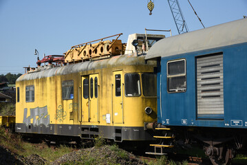 historischer Personenzug in Museum
