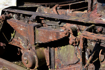 verrostetes Fahrgestell eines Güterwagens