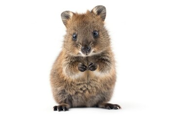 Obraz premium Adorable quokka on white background