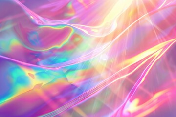 Obraz premium Holographic Rainbow Flare Abstract Background