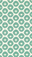 Green pattern backgrounds shape repetition.