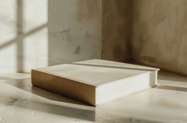 White Book on a Floor With Window Light