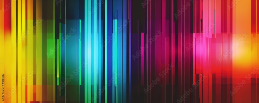 Wall mural a colorful image of a rainbow with a black line in the middle. free copy space for banner.