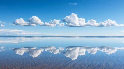 Obraz premium Horizon lines reflected in vast bodies of water