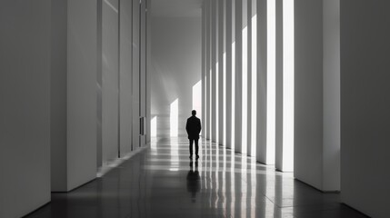 Obraz premium Reflections that convey the theme of isolation and solitude.