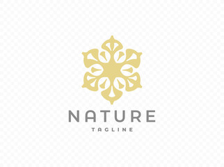 Abstract flower or snowflake vector design