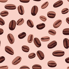 Obraz premium Coffee bean backgrounds pattern coffee beans.