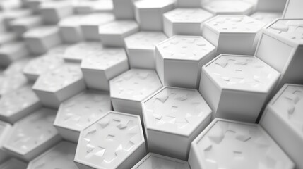 Obraz premium Abstract White Hexagon Pattern