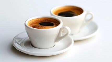 Fototapeta premium Beverage Espresso Europe Italy Coffea arabica traditional Italian coffee white background