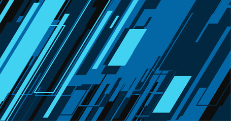 abstract modern blue lines geometric on black background