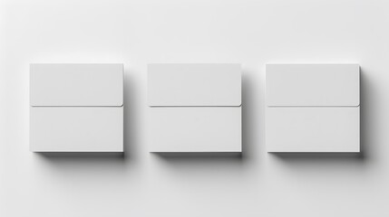 Blank business cards. The card is made from textured paper with soft shadow and subtle grain texture. 