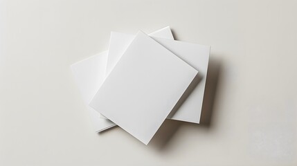 Blank business cards. The card is made from textured paper with soft shadow and subtle grain texture. 