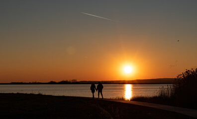 Obraz premium Romantic sunset.