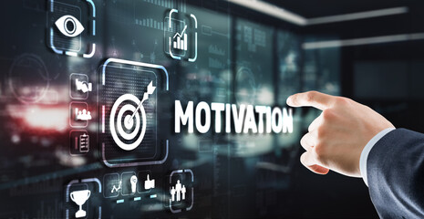 Motivation personality development concept. Achieving any goals
