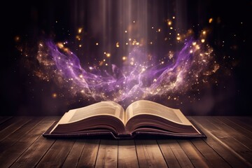 Magical book with mystical aura