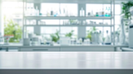 Empty Table Ready for Lab Products
