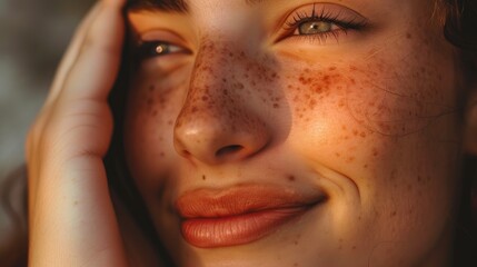 Fototapeta premium Beautiful Woman’s Face with Subtle Expression