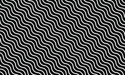 Fototapeta premium Abstract black and white optical lines pattern,wave stripe abstract geometric covers wavy lines design.