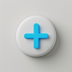 Obraz premium Minimalist Coin Icon with Blue Addition