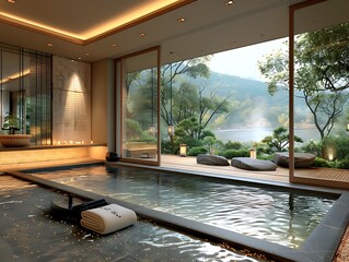 Obraz na płótnie Canvas Hotel onzen in Japan.