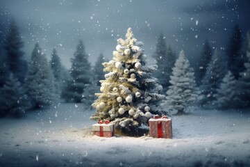 Christmas tree outdoors nature plant.