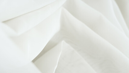 Elegant white tulle background for home textiles and wedding dress fabric