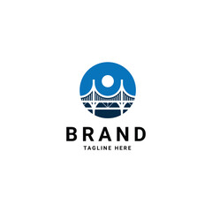 bridge logo for company design concept