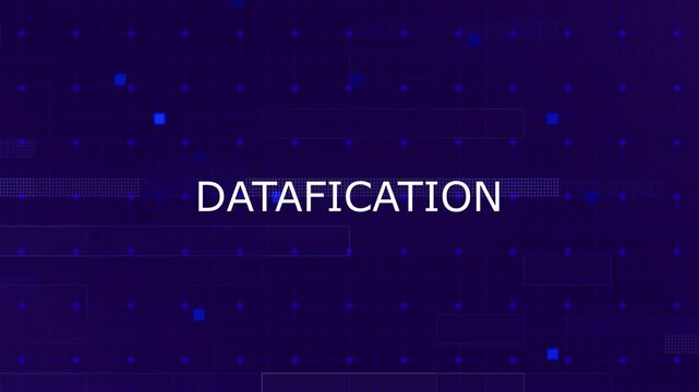 DATAFICATION GLITCH TITLE ANIMATION WITH DIGITAL BACKGROUND