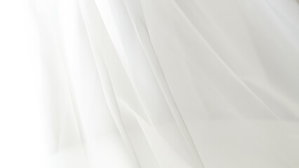 Elegant white tulle background for home textiles and wedding dress fabric