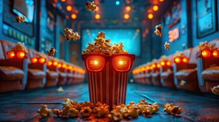 Popcorn and Movie Night at the Cinema