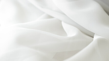 Elegant white tulle background for home textiles and wedding dress fabric