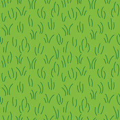 seamless pattern of green grass- vector illustration
