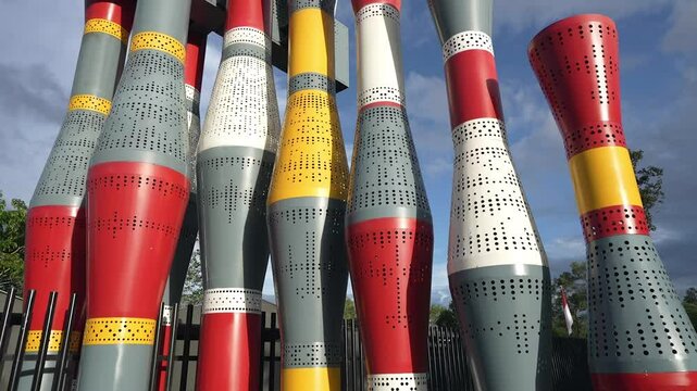 Tifa, a typical Papuan Indonesian musical instrument