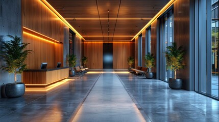 Fototapeta premium Modern Hotel Lobby Interior Design
