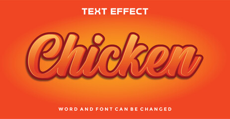 Chicken editable text effect