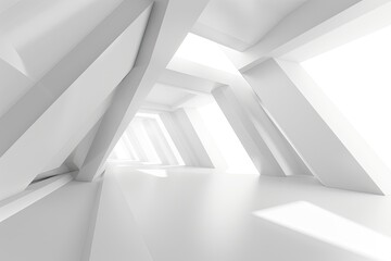 Obraz premium Modern Minimalist White Interior