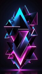 Abstract Glowing Neon Structures for Modern Graphic Design