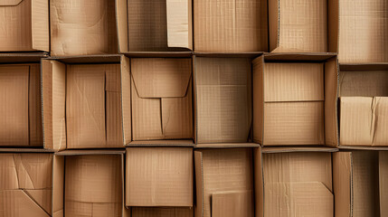 Recycled brown paper box pattern texture in cardboard sheet background