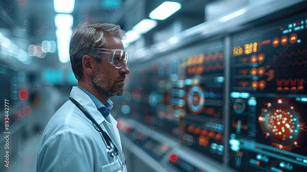 Fototapete innovative clinical decision support system, software assisting healthcare providers, intelligent al