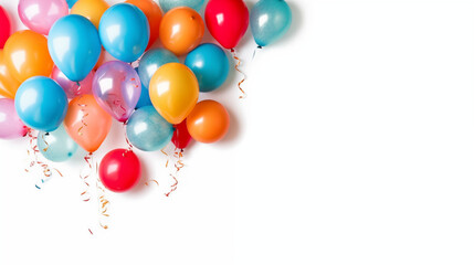 colorful balloons isolated on white background