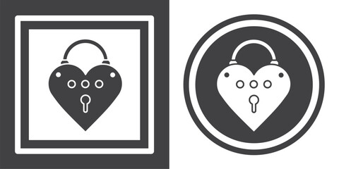 Vector. Padlock symbol. Black and white icon symbol design in flat.